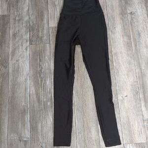 American Apparel Black Shiny Super High-Waisted Leggings S